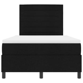 Boxspringbett mit Matratze & LED Schwarz 120x190 cm Stoff