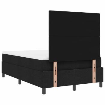 Boxspringbett mit Matratze & LED Schwarz 120x190 cm Stoff