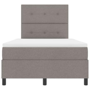 Boxspringbett mit Matratze & LED Taupe 120x190 cm Stoff