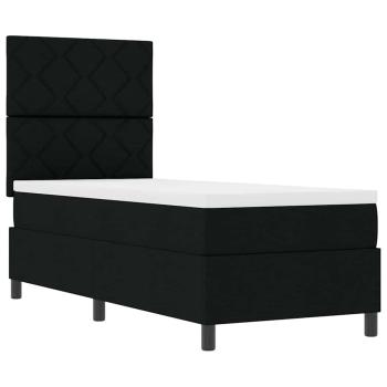 Boxspringbett mit Matratze & LED Schwarz 80x200 cm Stoff