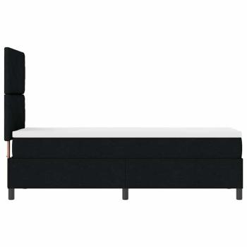 Boxspringbett mit Matratze & LED Schwarz 80x200 cm Stoff