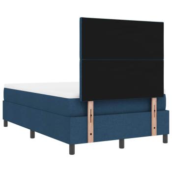 Boxspringbett mit Matratze & LED Blau 120x190 cm Stoff