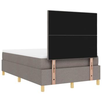 LED Boxspringbett mit Matratze Taupe 120x200 cm Stoff