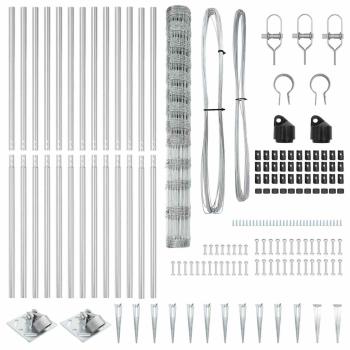 Feldzaun 1,5x25 m Verzinkter Stahl
