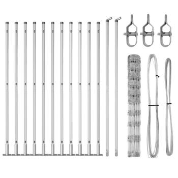 Feldzaun 1,2x25 m Verzinkter Stahl