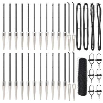 sechseckiger Zaun Grau 0,8x50 m Stahl