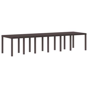 ARDEBO.de - Gartentisch Braun 350x100x73 cm Poly Rattan