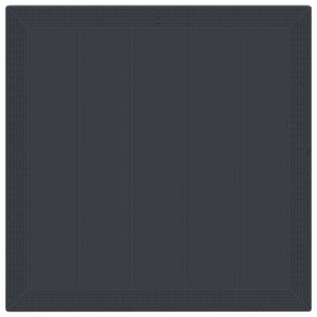 3-tlg. Garten-Essgruppe mit Kissen Anthrazit Poly Rattan