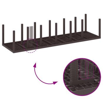 Garten Essset Set von 5 Braun und cremeweiß Rattan Groß
