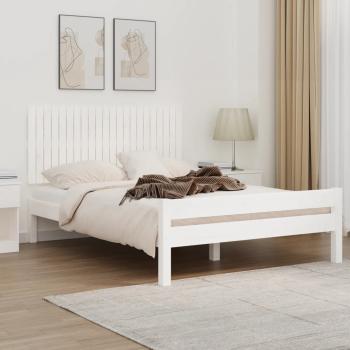 ARDEBO.de - Wand-Kopfteil Weiß 140x3x60 cm Massivholz Kiefer