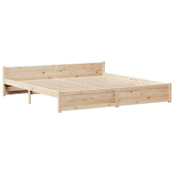 Bettgestell mit Kopfteil ohne Matratze 200x200 cm