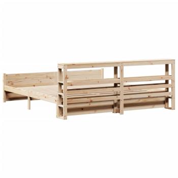 Bettgestell mit Kopfteil ohne Matratze 200x200 cm