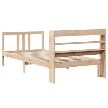 Bettgestell mit Kopfteil ohne Matratze 90x190 cm