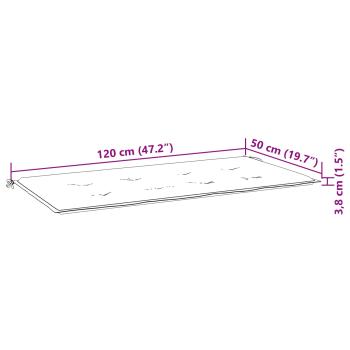 Gartenbankkissen Rosa 120x50x4 cm Oxford-Stoff