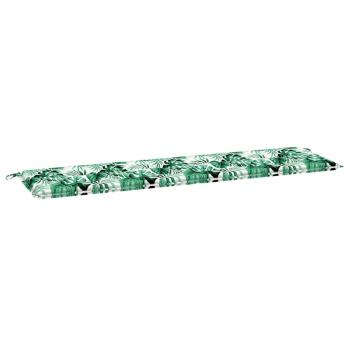 Gartenbank-Auflage Blattmuster 180x50x4 cm Oxford-Gewebe