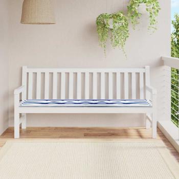ARDEBO.de - Gartenbank-Auflage Blau Weiß Gestreift 180x50x4cm Oxford-Gewebe