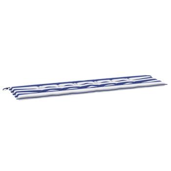 Gartenbank-Auflage Blau Weiß Gestreift 180x50x4cm Oxford-Gewebe