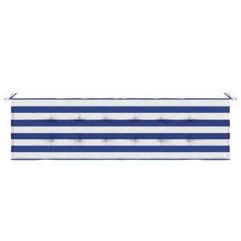 Gartenbank-Auflage Blau Weiß Gestreift 180x50x4cm Oxford-Gewebe