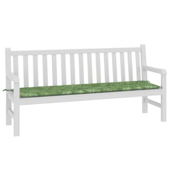 Gartenbank-Auflage Blattmuster 180x50x4 cm Oxford-Gewebe