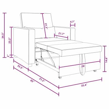 3-in-1 Schlafsofa Dunkelgrau Samt