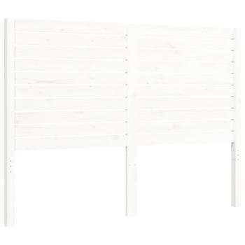 Massivholzbett ohne Matratze Weiß 140x190 cm Kiefernholz