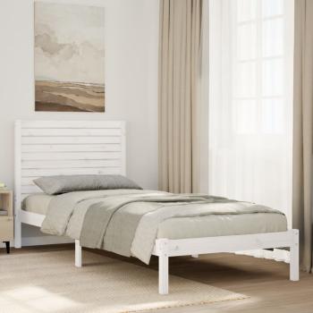 ARDEBO.de - Massivholzbett Extra Lang ohne Matratze Weiß 90x210 cm