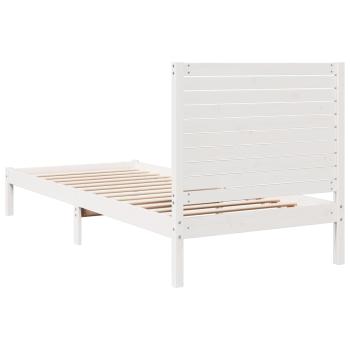 Massivholzbett Extra Lang ohne Matratze Weiß 90x210 cm