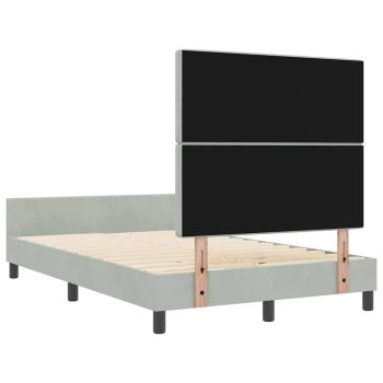 Bettgestell Hellgrau 120x190 cm Samt