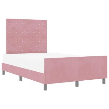 Bettgestell Rosa 120x190 cm Samt