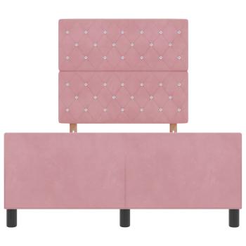 Bettgestell Rosa 120x190 cm Samt