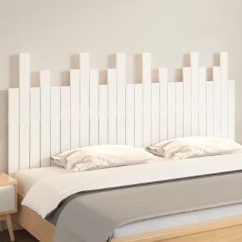 Wand-Kopfteil Weiß 166x3x80 cm Massivholz Kiefer
