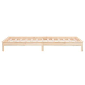 Massivholzbett mit LEDs 75x190 cm