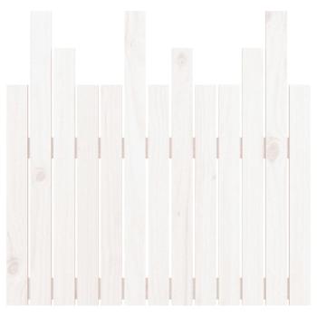 Wand-Kopfteil Weiß 82,5x3x80 cm Massivholz Kiefer