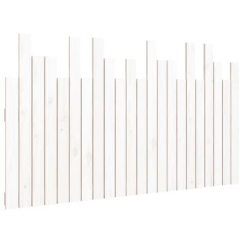 Wand-Kopfteil Weiß 140x3x80 cm Massivholz Kiefer