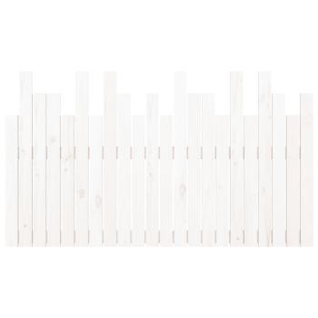 Wand-Kopfteil Weiß 140x3x80 cm Massivholz Kiefer