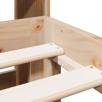 Massivholzbett mit Regal ohne Matratze 135x190 cm Kiefer