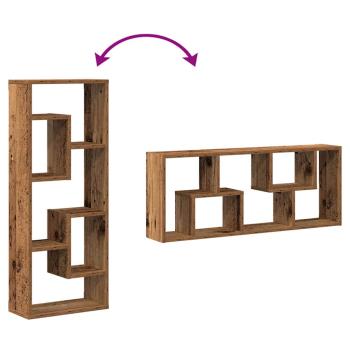 Wandregal Altholz-Optik 36x16x90 cm Holzwerkstoff