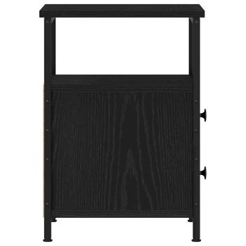 Nachttische 2 Stk. Schwarze Eiche 34x35,5x50 cm Holzwerkstoff