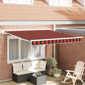 ARDEBO.de - Einziehmarkise Manuell Orange und Braun 300x250 cm