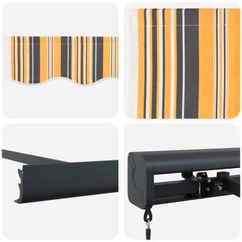 manuelle einziehbare Markise mehrfarbiger Streifen 300x250 cm