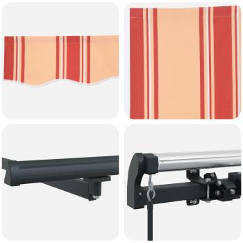 Manuelle einziehbare Markise in Gelb und Orange 350x250 cm