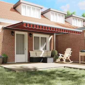 Automatische einziehbare Markise Orange und Braun 450x300 cm