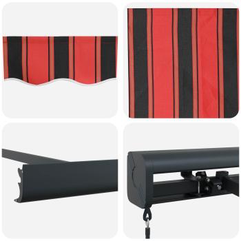 Manuelle einziehbare Markise Orange und Braun 500x300 cm