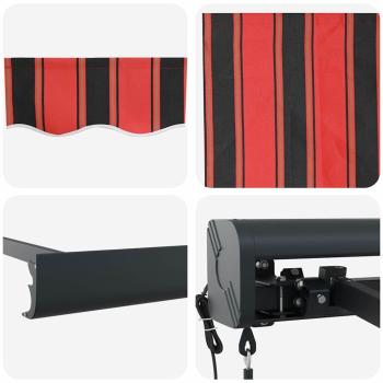 Automatische einziehbare Markise - Orange und Braun 500x300 cm