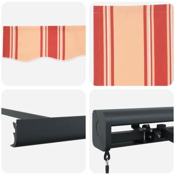 Manuelle Einziehbare Markise Gelb und Orange 500x300 cm