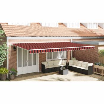 manuelle einziehbare Markise Orange und Braun 600x300 cm
