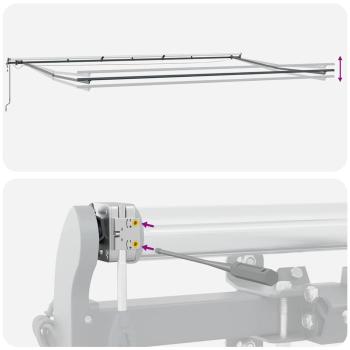 automatische einziehbare Markise mit LED in Gelb und Orange 600x300 cm