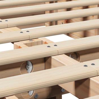 Bettrahmen mit Lift-up Stauraum 140x200 cm Massivholz Kiefer