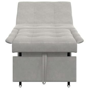 Schlafsofa 3-in-1 Ausziehbares Design hellgrauer Stoff