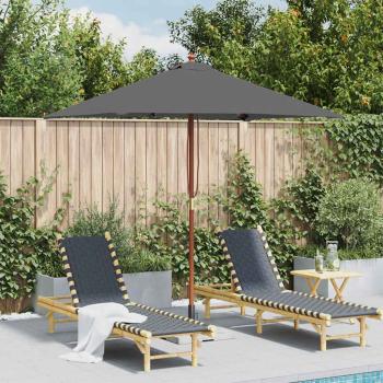 ARDEBO.de - Sonnenschirm mit Holz-Mast 150x200 cm Anthrazit